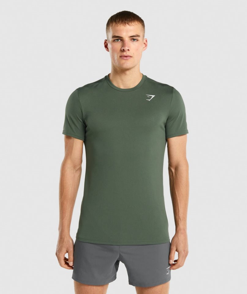 Men\'s Gymshark Arrival T-Shirts Green | NZ 1GHDNZ